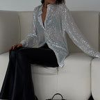 Ēden | Loose Blouse with Shiny Sequins