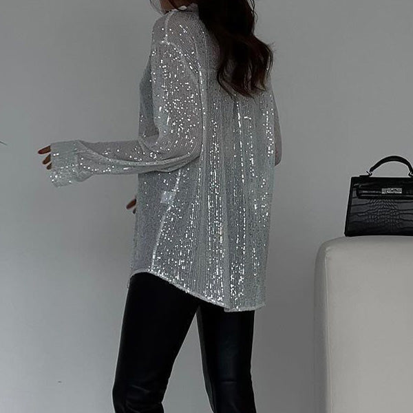 Ēden | Loose Blouse with Shiny Sequins