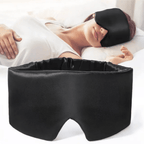 Luxe Sleep Mask in Pure Mulberry Silk - LunaPure-Black-State of Style