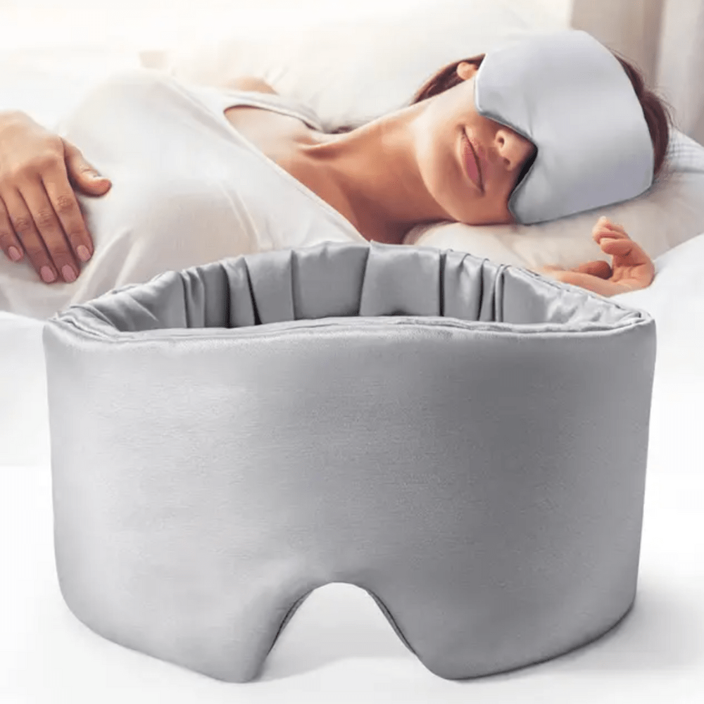 Luxe Sleep Mask in Pure Mulberry Silk - LunaPure-Blue-State of Style