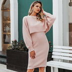 Maternity Set – Stretchy Maternity Dress & Sweater Set for Expecting Mothers, Pregnancy Outfit, One Size – Luna