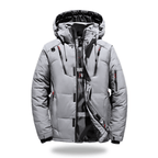 Hommes | Waterproof Winter Jacket with Hood Grey