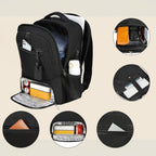 Chāme | Waterproof Laptop & Lunch Backpack with USB Port – Multi-Compartment Travel Bag