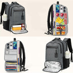 Chāme | Waterproof Laptop & Lunch Backpack with USB Port – Multi-Compartment Travel Bag