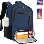 Chāme | Waterproof Laptop & Lunch Backpack with USB Port – Multi-Compartment Travel Bag