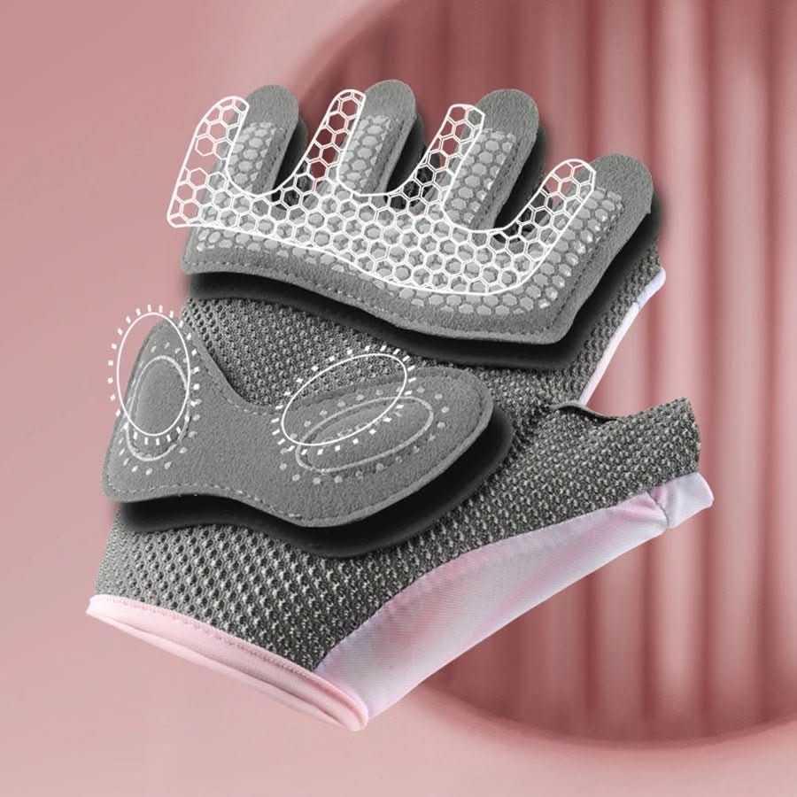 Sport & Fitness Gloves – Half Finger Workout Gloves for Weightlifting, Kettlebell & Cycling, Unisex, S–L – GripMax