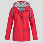 Niki | Women's Waterproof Hooded Raincoat Red