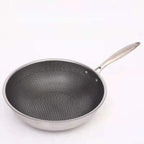 Stainless Steel Non-Stick Frying Pan – Scratch-Resistant Honeycomb Skillet, 7-Ply, Induction & Oven Safe, PFOA-Free