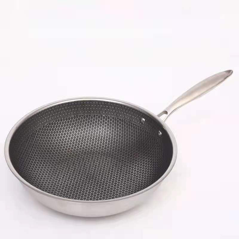 Stainless Steel Non-Stick Frying Pan – Scratch-Resistant Honeycomb Skillet, 7-Ply, Induction & Oven Safe, PFOA-Free