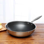 Stainless Steel Non-Stick Frying Pan – Scratch-Resistant Honeycomb Skillet, 7-Ply, Induction & Oven Safe, PFOA-Free