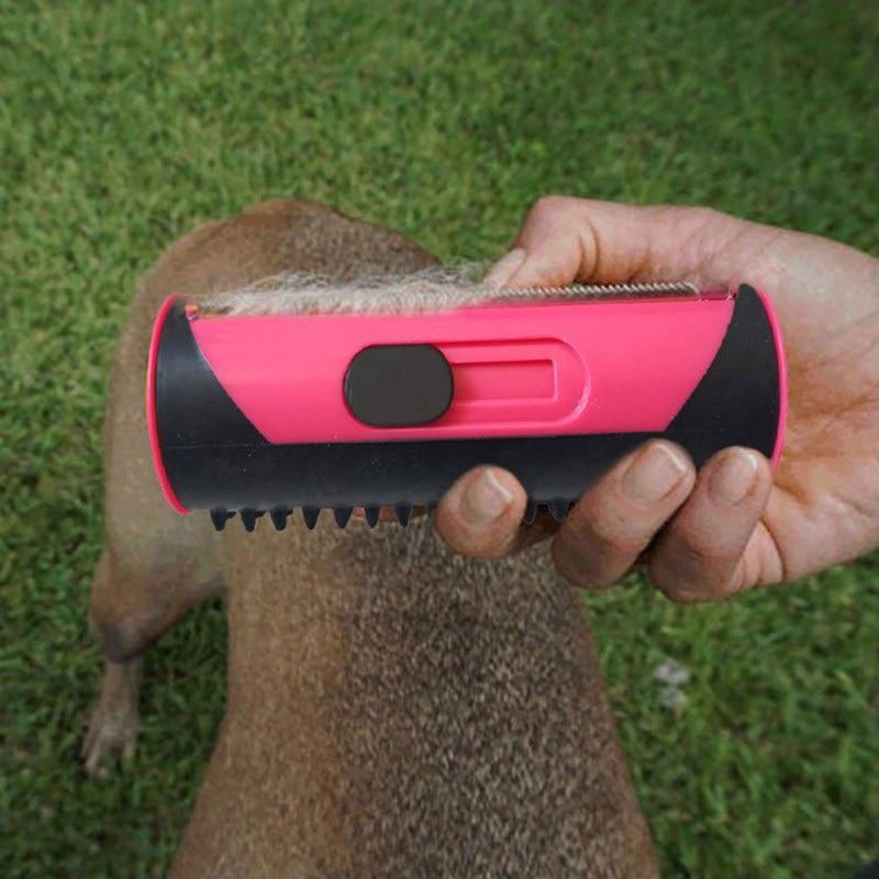 3-in-1 Pet Brush – Deshedding Brush for Dogs & Cats with Massage Bristles, Undercoat Brush for All Coat Types – PawfectCare Red