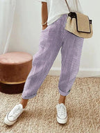 Sephira | Women’s Coastal Tapered Lounge Pants Purple White