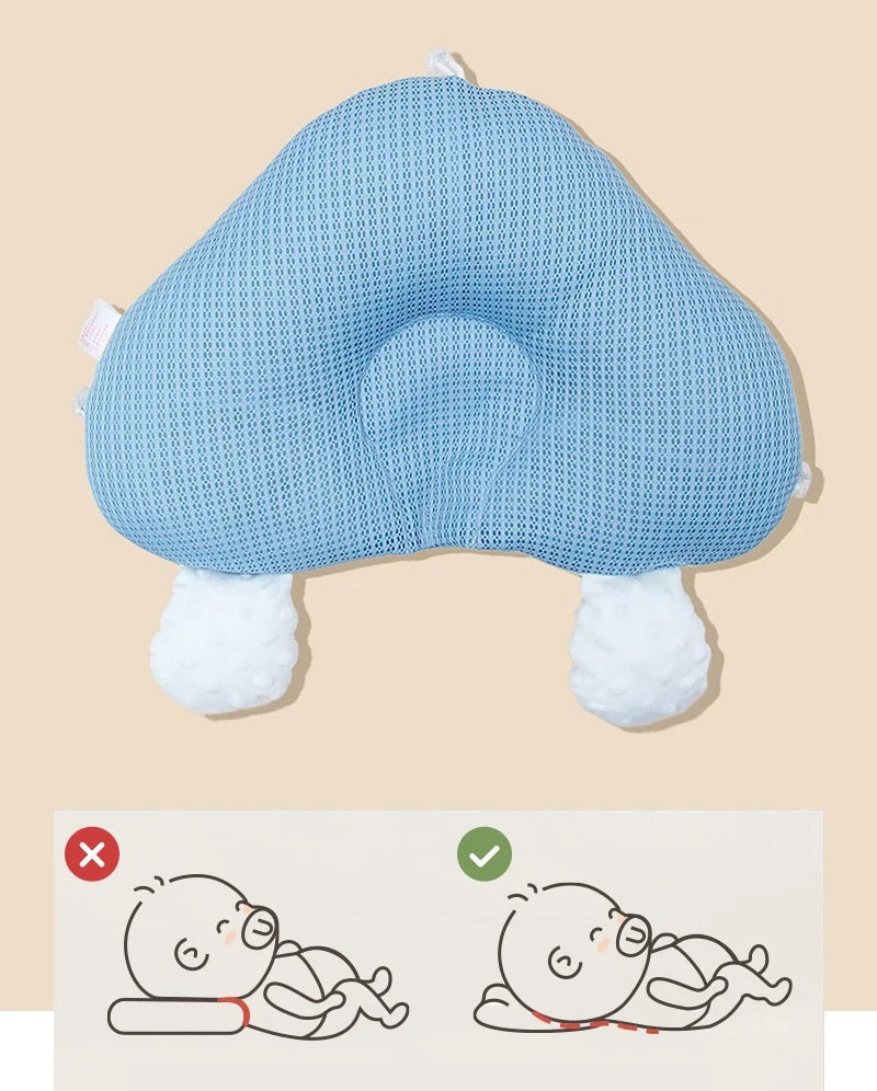 Ergonomic Baby Cushion with Adjustable Support – Reversible Comfort Pillow 26 x 17 in, Machine Washable – 0-12 Months (Supervised Use Only)