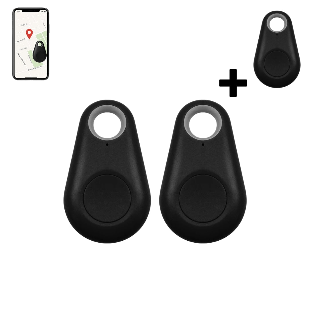 GPS Tracker with Live Tracking – Mini Tracker for Kids, Pets, Luggage & Valuables with App, 5 Colors – SafeTrack Black Buy 2, Get 1 Free