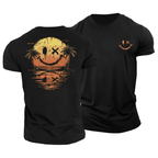 Hommes | Summer Smiley T-Shirt for Men Black