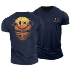 Hommes | Summer Smiley T-Shirt for Men Navy Blue