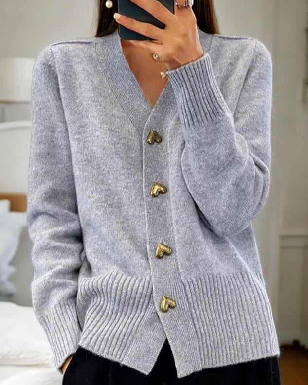 Chelsea | Women's V-Neck Cardigan Sweater - Image 5