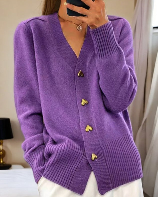 Zahara | Women's V-Neck Cardigan Sweater