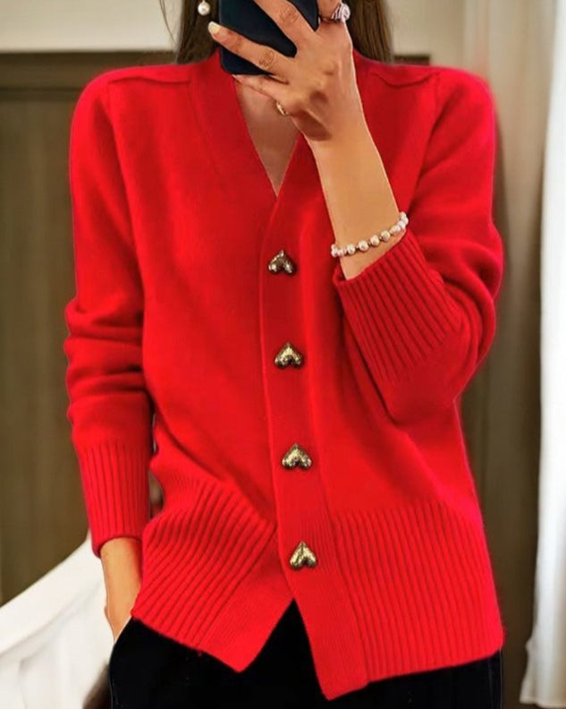 Zahara | Women's V-Neck Cardigan Sweater