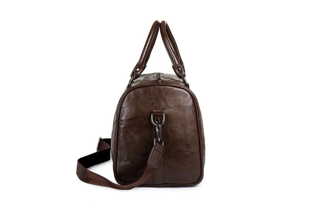 Hommes | Large-Capacity Leather Travel Duffel – Lightweight & Durable Carry-On Bag