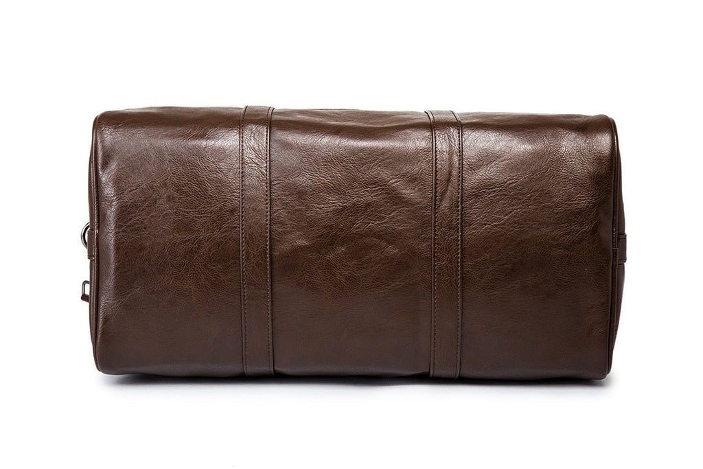 Hommes | Large-Capacity Leather Travel Duffel – Lightweight & Durable Carry-On Bag