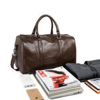 Hommes | Large-Capacity Leather Travel Duffel – Lightweight & Durable Carry-On Bag