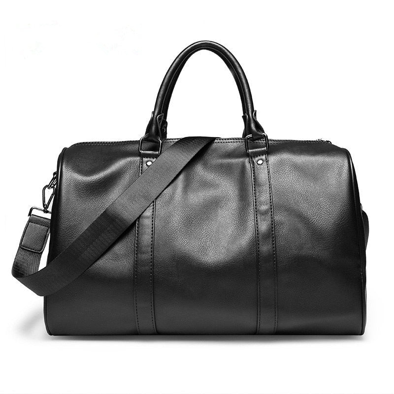 Hommes | Large-Capacity Leather Travel Duffel – Lightweight & Durable Carry-On Bag