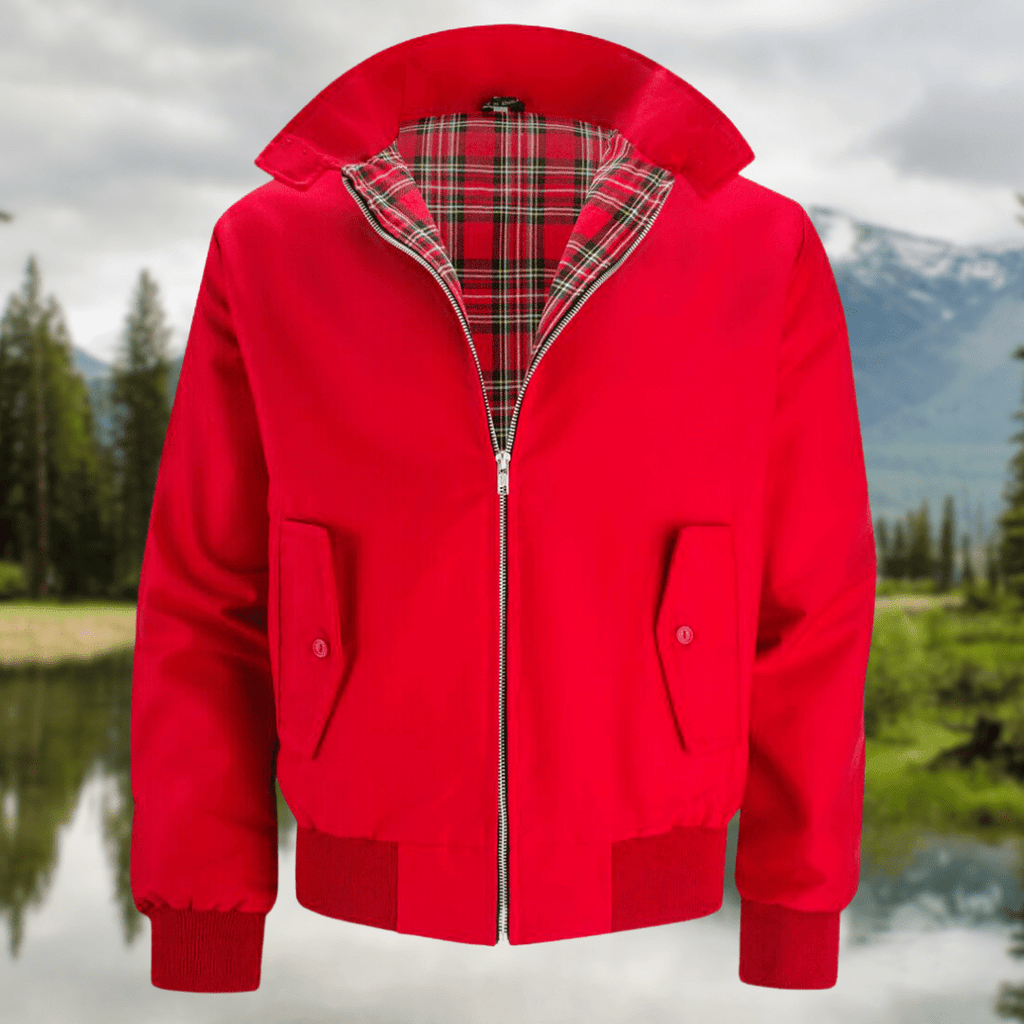 Calico | Stylish Harrington Jacket for Men Red