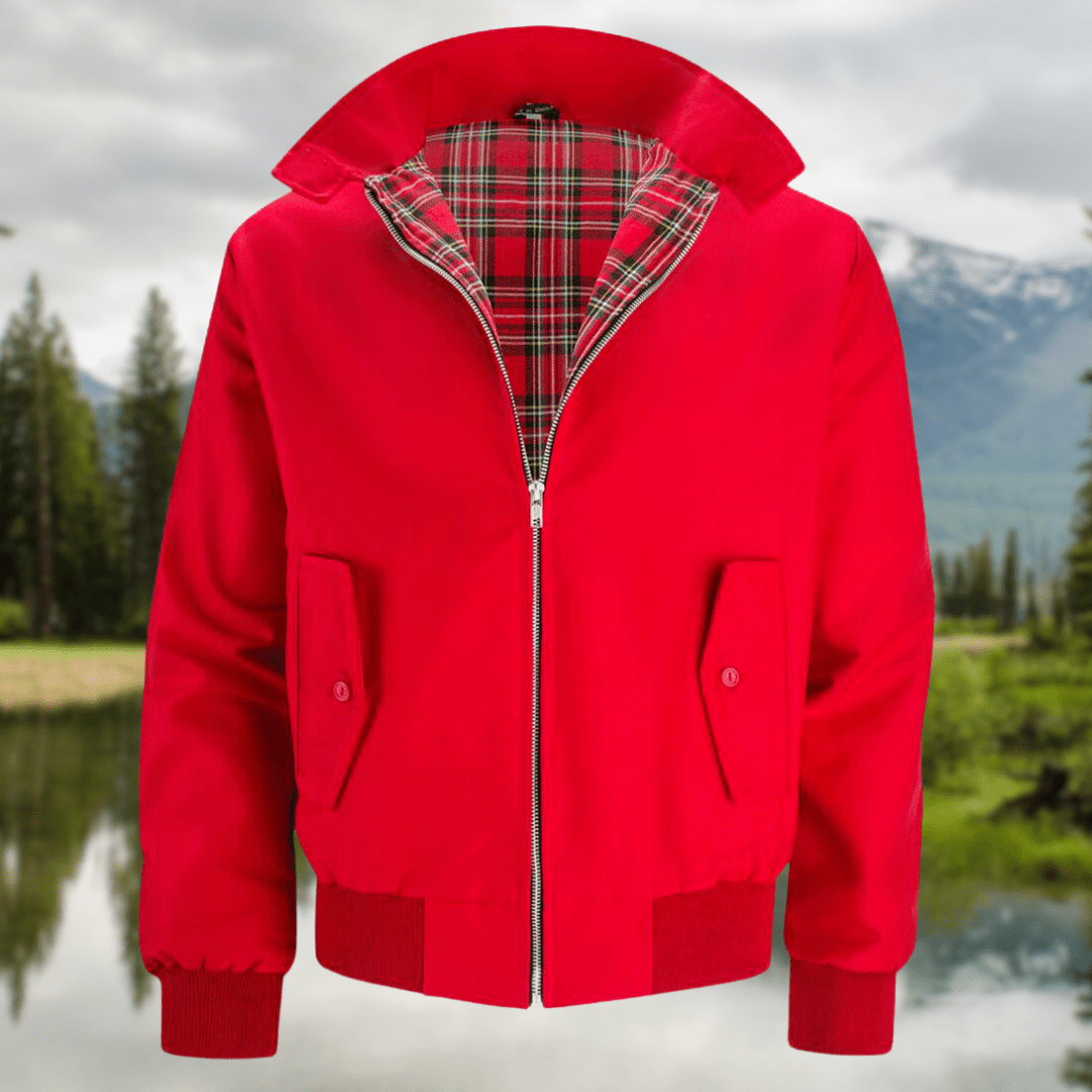 Calico | Stylish Harrington Jacket for Men Red