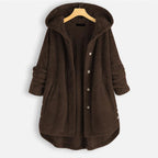 Wilshire | Stylish Hooded Fleece Jacket Brown