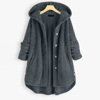 Stylish Hooded Fleece Jacket - FleeceLux-White-S-State of Style