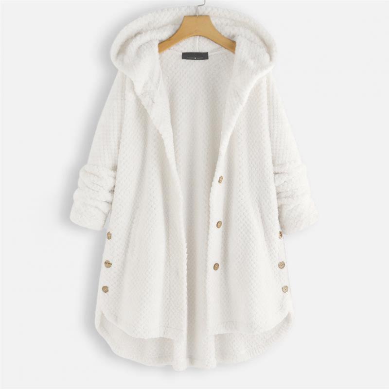 Stylish Hooded Fleece Jacket - FleeceLux-Beige-S-State of Style
