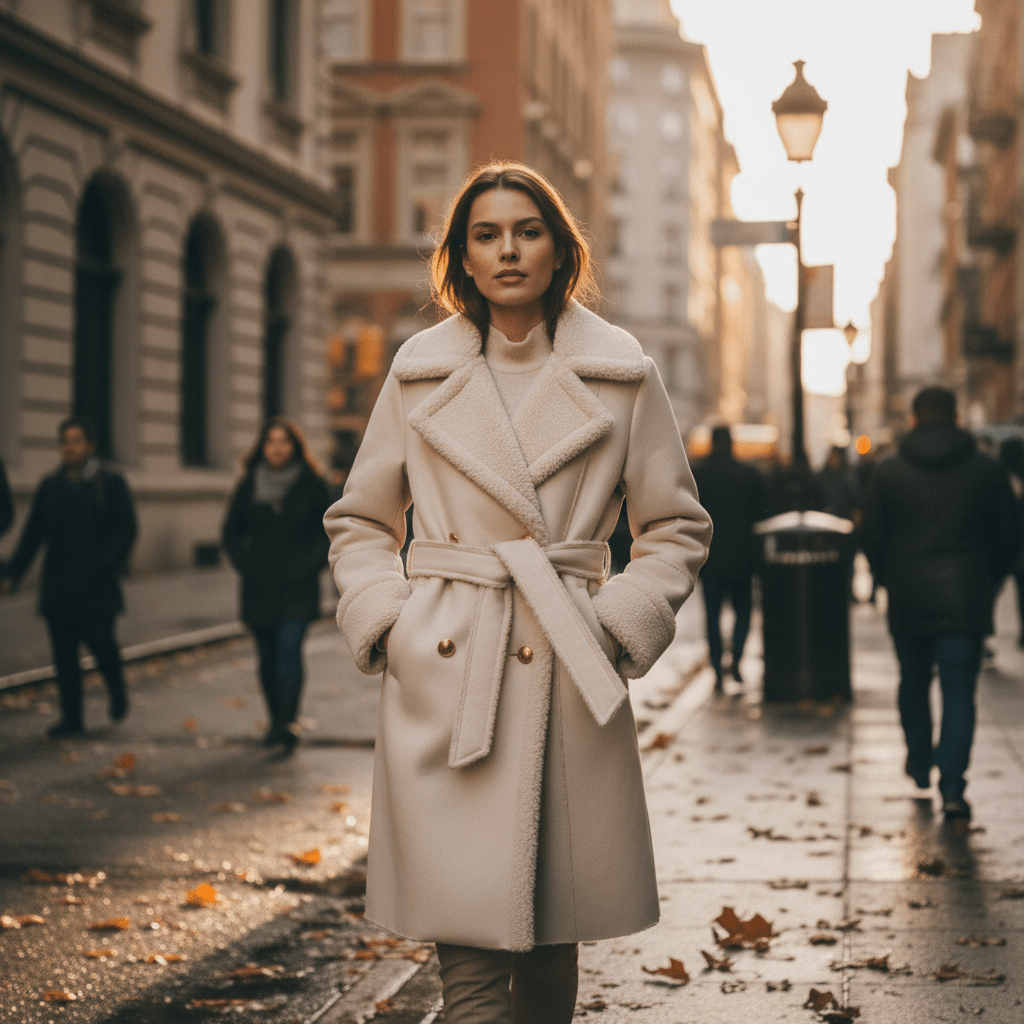 Mechi | Stylish Long Polar Fleece Women's Coat