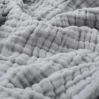 Soft Muslin Throw Blanket – Lightweight Cotton Muslin Blanket, Warm & Breathable, for Couch & Bed, 6 Colors, 3 Sizes Gray