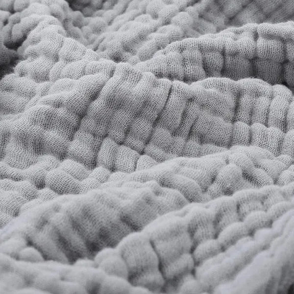 Muslin Throw Blanket – Soft Lightweight Cotton Blanket for Couch & Bed, Breathable, 6 Colors, 3 Sizes Gray