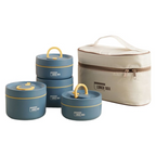 ThermoBox Multi-Layered Insulated Lunchbox with FREE Carry Bag-Small-Blue-State of Style