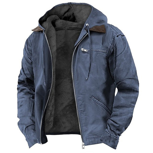 Calico | Men's Jacket | Zipper Front with Pockets Blue