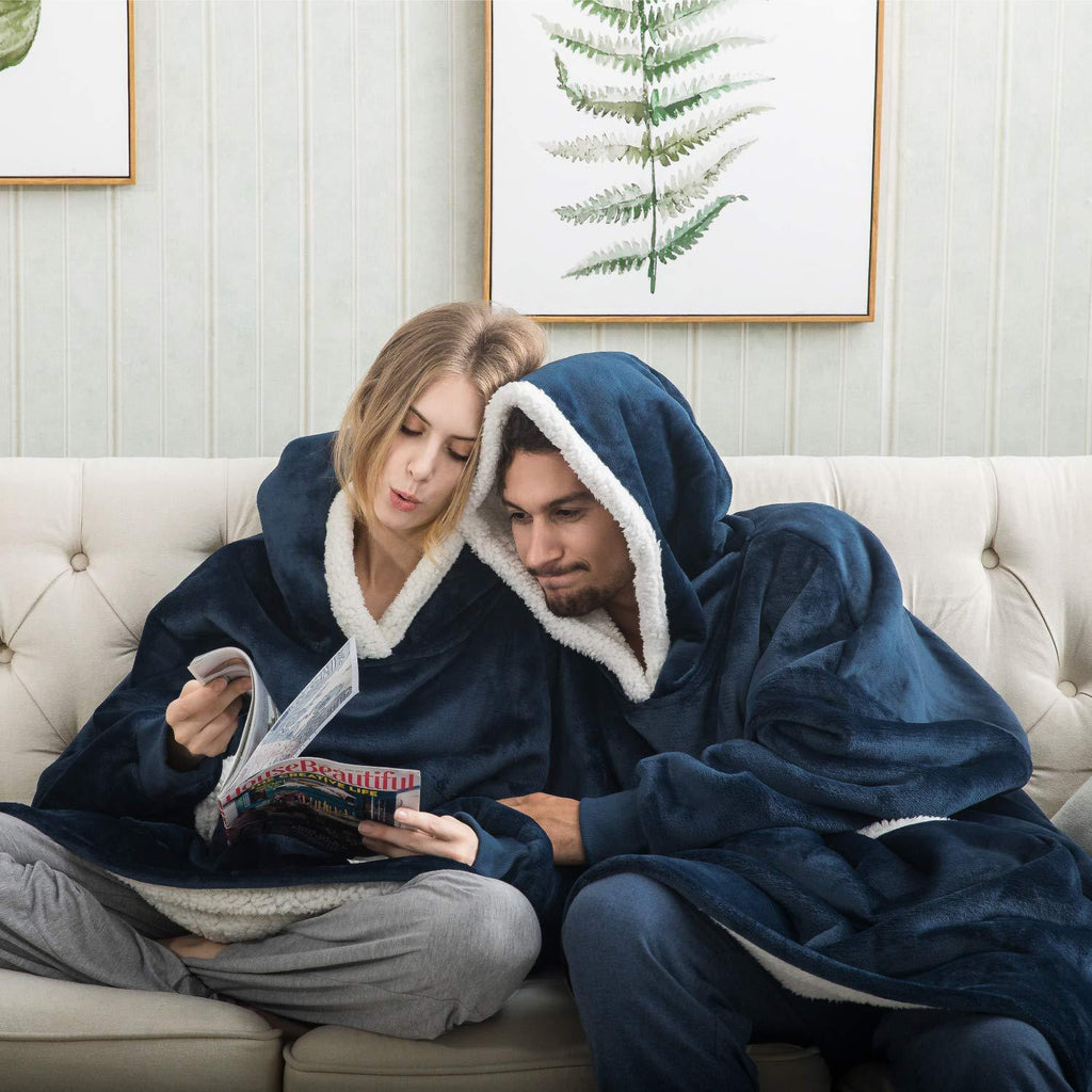 Hermosa | Unisex Thermal Fleece Hoodie - Thick Sherpa Lined Pullover & Warm Winter Sweatshirt