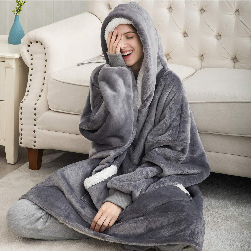 Hermosa | Unisex Thermal Fleece Hoodie - Thick Sherpa Lined Pullover & Warm Winter Sweatshirt