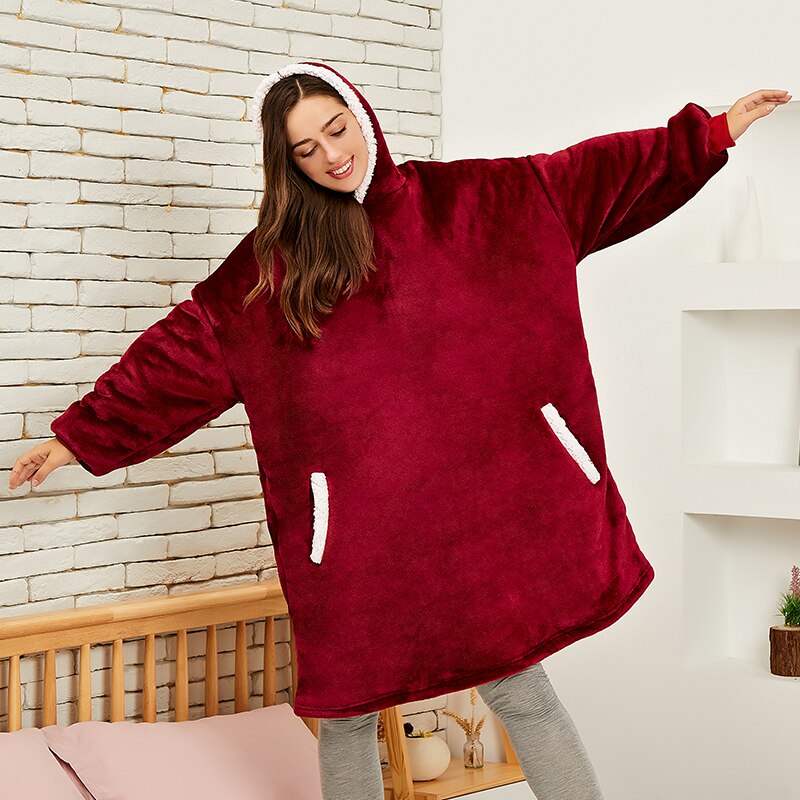 Hermosa | Unisex Thermal Fleece Hoodie - Thick Sherpa Lined Pullover & Warm Winter Sweatshirt