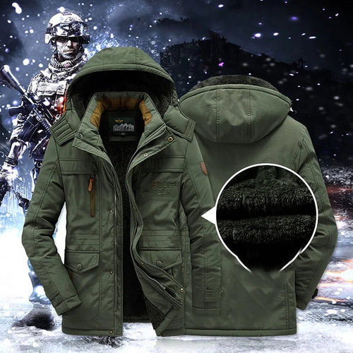 Admire | Mid-Length Hooded Parka with Zip Closure for Men | Ideal for Winter Green