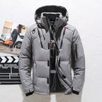 Figueral | Men’s Puffer Jacket | Coat with Zipper Pockets Gray