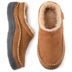 Men's Warm Lined Slippers – Closed Back House Shoes with Non-Slip Sole, Ankle High, 5 Colors, EU 38–47 – Mane Khaki