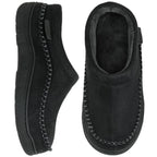 Men's Warm Lined Slippers – Closed Back House Shoes with Non-Slip Sole, Ankle High, 5 Colors, EU 38–47 – Mane Black