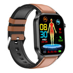 Smartwatch with Activity Tracking – Fitness Watch with Heart Rate, Steps & Sleep Tracking, Touch Screen, 4 Colors – HealthSync Brown