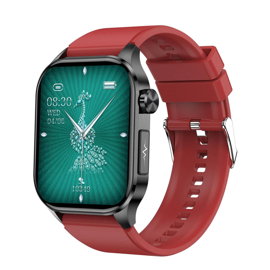 Smartwatch with Activity Tracking – Fitness Watch with Heart Rate, Steps & Sleep Tracking, Touch Screen, 4 Colors – HealthSync Red