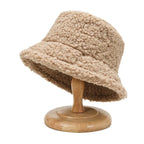 Warm Fashionable Teddy Bucket Hat - Livia-Grey-State of Style