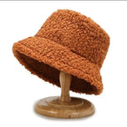 Warm Fashionable Teddy Bucket Hat - Livia-Black-State of Style