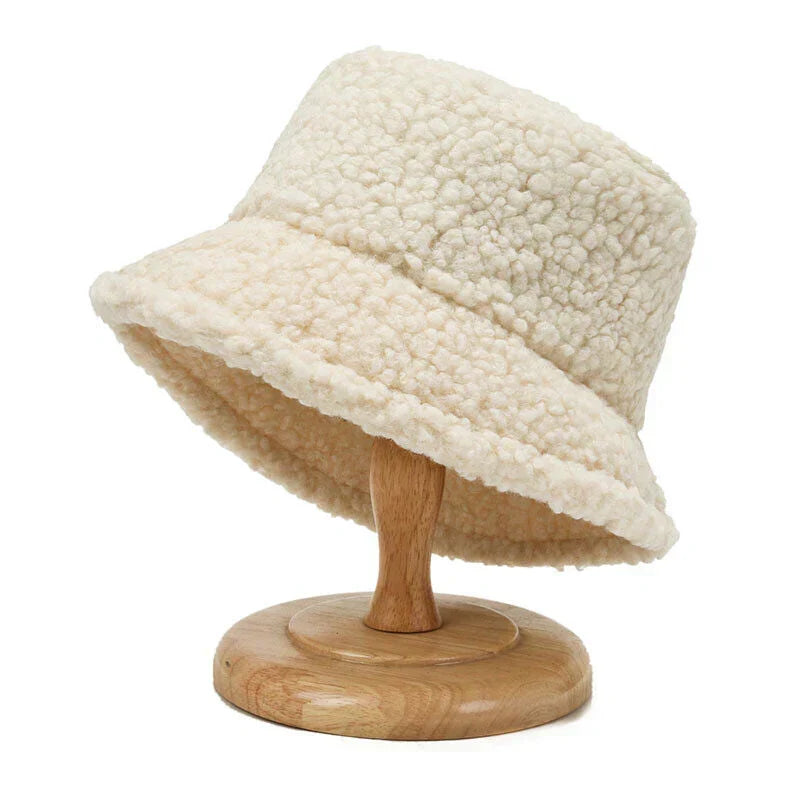 Warm Fashionable Teddy Bucket Hat - Livia-Pink-State of Style