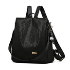 Marmari | Water-Resistant Anti-Theft Backpack – Hidden Back Access & Multi-Pocket Design Sequin Black